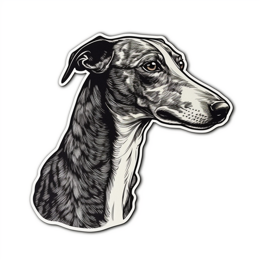 Greyhound Dog Vinyl Decal Sticker for Car, Laptop, Tumbler and more # 007777