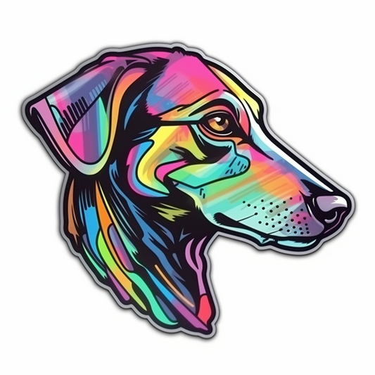 Greyhound Dog Vinyl Decal Sticker for Car, Laptop, Tumbler and more # 007786