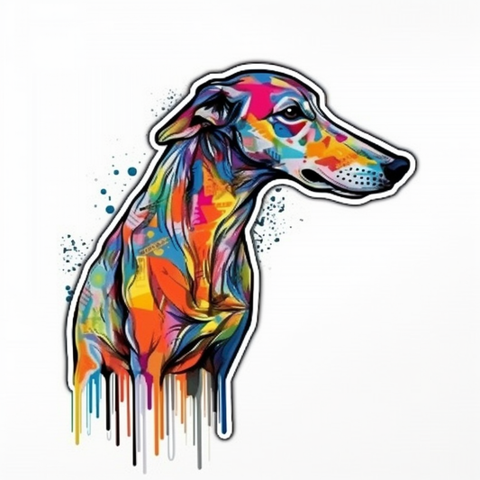 Greyhound Dog Vinyl Decal Sticker for Car, Laptop, Tumbler and more # 007789