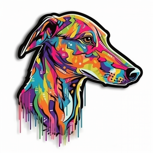 Greyhound Dog Vinyl Decal Sticker for Car, Laptop, Tumbler and more # 007781