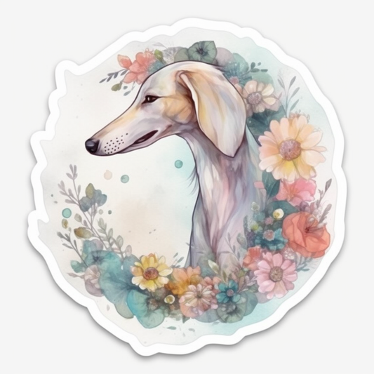 Greyhound Dog Vinyl Decal Sticker for Car, Laptop, Tumbler and more # 007790