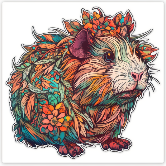 Guinea Pig Vinyl Decal Sticker for Car, Laptop, Tumbler and more # 005555