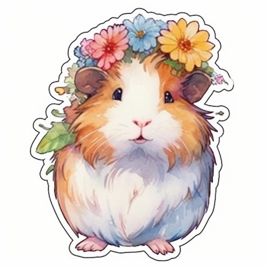 Guinea Pig Vinyl Decal Sticker for Car, Laptop, Tumbler and more # 005593