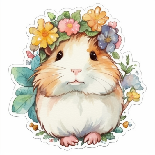 Guinea Pig Vinyl Decal Sticker for Car, Laptop, Tumbler and more # 005455