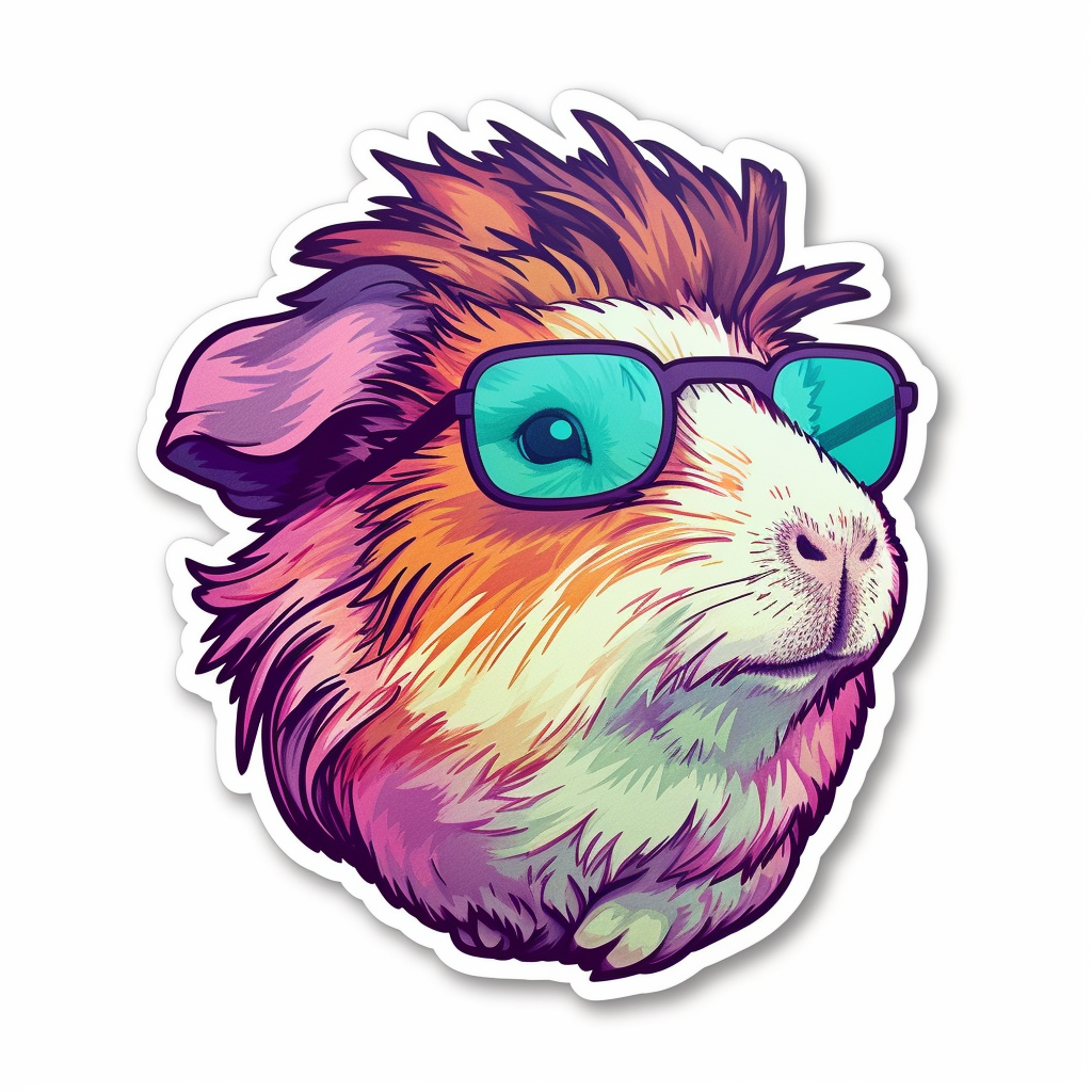 Guinea Pig Vinyl Decal Sticker for Car, Laptop, Tumbler and more # 005595