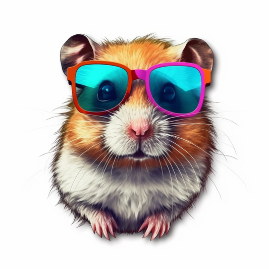 Hamster Vinyl Decal Sticker for Car, Laptop, Tumbler and more # 005596