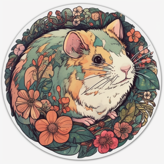 Hamster Vinyl Decal Sticker for Car, Laptop, Tumbler and more # 005612