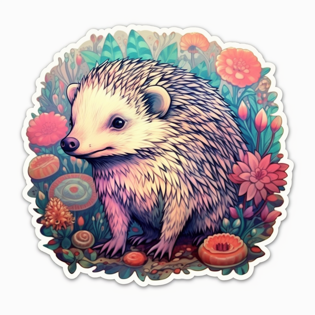 Hedgehog Vinyl Decal Sticker for Car, Laptop, Tumbler and more # 0010190