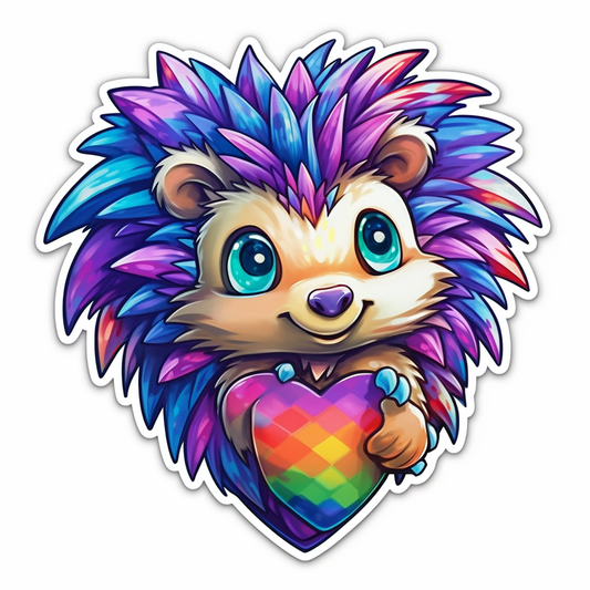 Hedgehog Vinyl Decal Sticker for Car, Laptop, Tumbler and more # 0010192