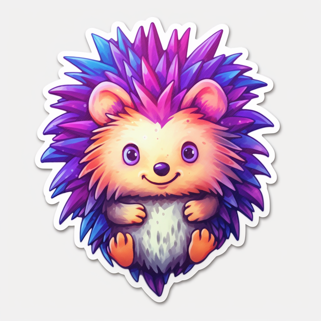 Hedgehog Vinyl Decal Sticker for Car, Laptop, Tumbler and more # 0010188