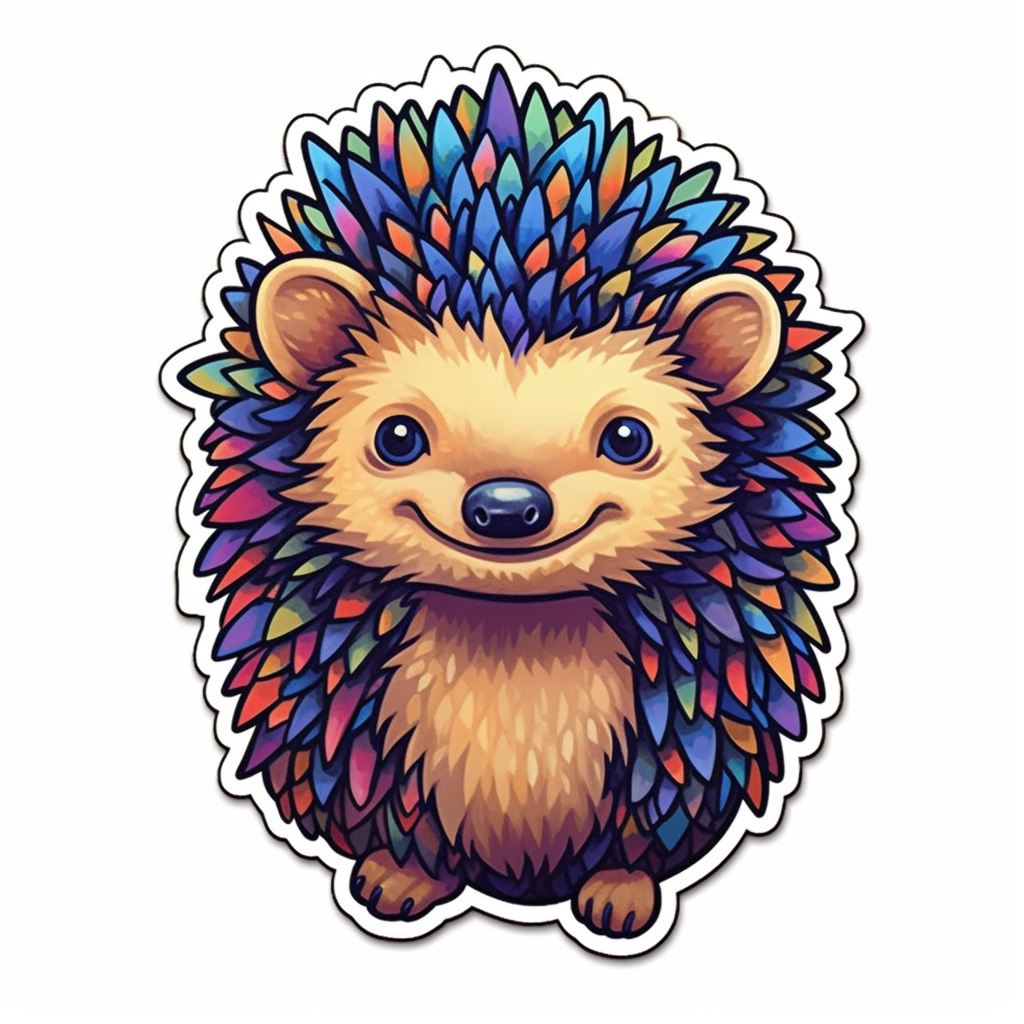 Hedgehog Vinyl Decal Sticker for Car, Laptop, Tumbler and more # 0010185