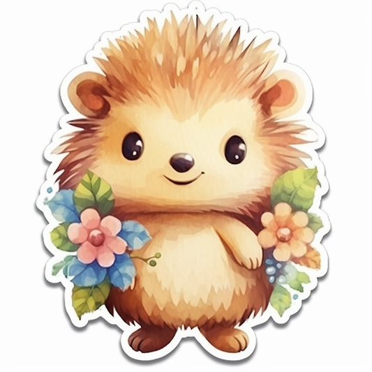 Hedgehog Vinyl Decal Sticker for Car, Laptop, Tumbler and more # 0010210