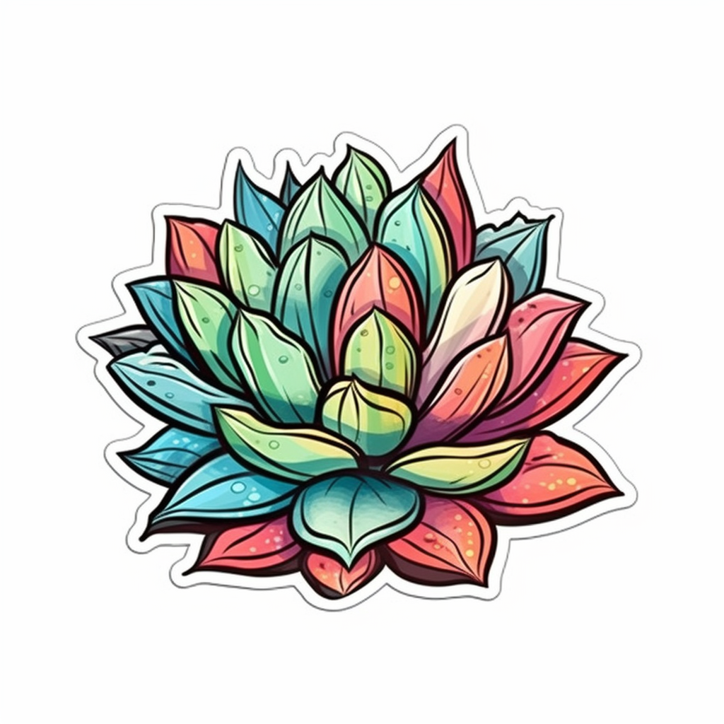 Haworthia Succulent Vinyl Decal Sticker for Car, Laptop, Tumbler and more # 006755