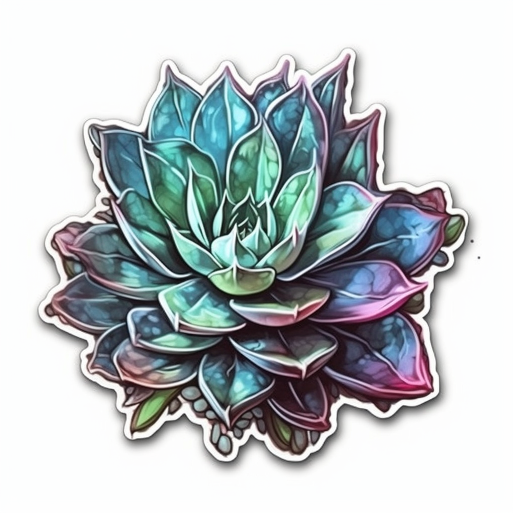 Haworthia Succulent Vinyl Decal Sticker for Car, Laptop, Tumbler and more # 006764