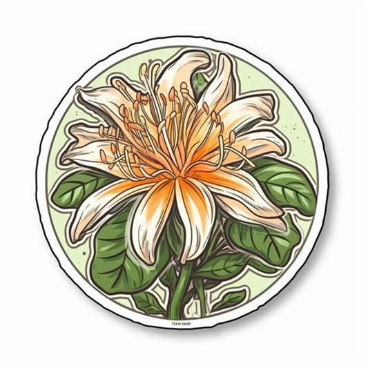 Honey Suckle Flower Vinyl Decal Sticker for Car, Laptop, Tumbler and more # 006270