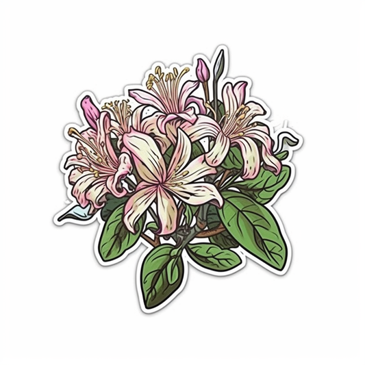 HoneySuckle Flower Vinyl Decal Sticker for Car, Laptop, Tumbler and more # 006269