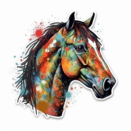 Horse Vinyl Decal Sticker for Car, Laptop, Tumbler and more # 00736