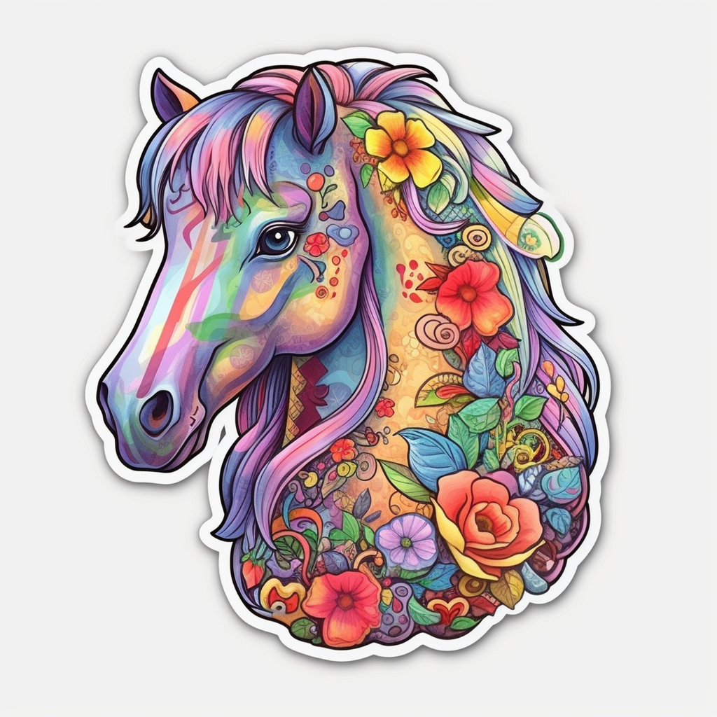 Horse Vinyl Decal Sticker for Car, Laptop, Tumbler and more # 00726