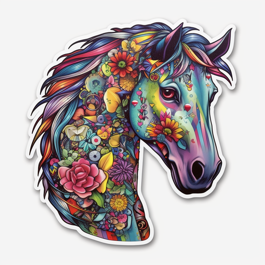 Horse Vinyl Decal Sticker for Car, Laptop, Tumbler and more # 00745