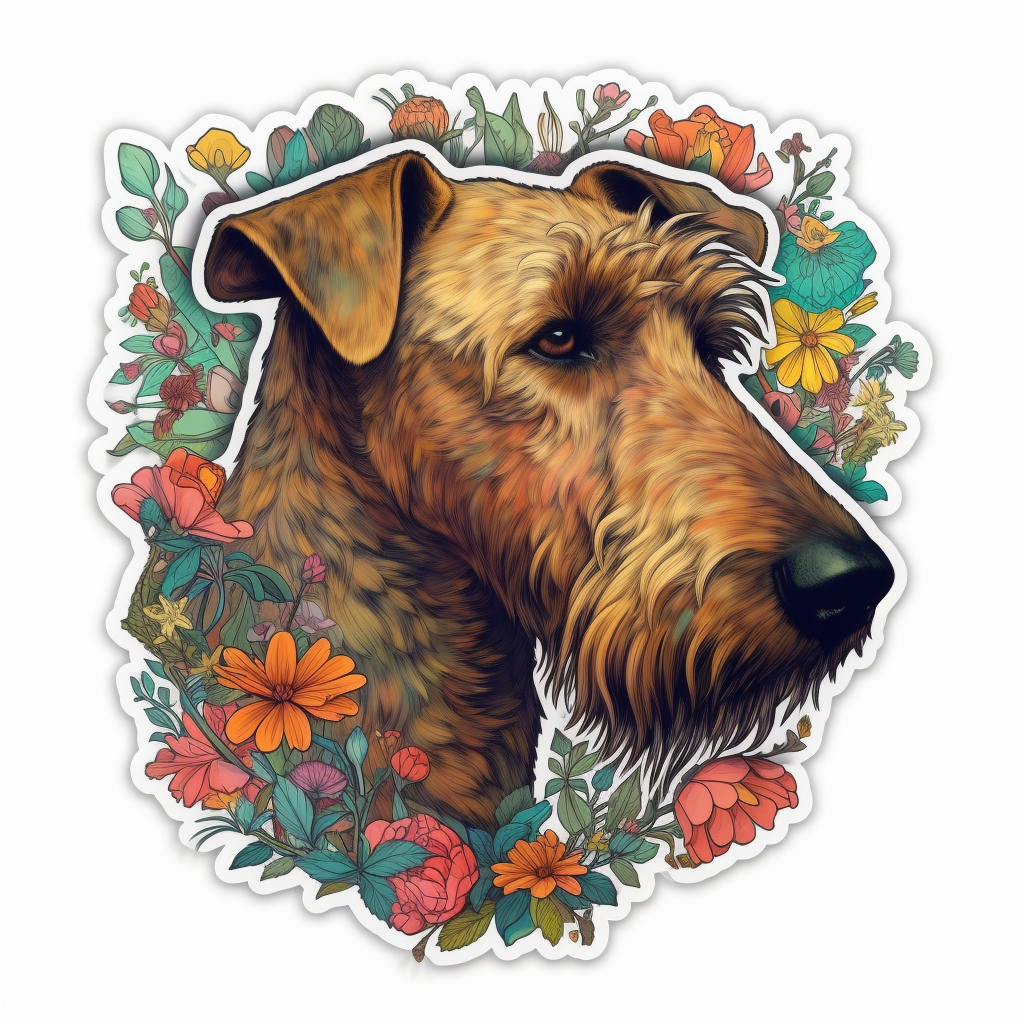Irish Terrier Dog Vinyl Decal Sticker for Car, Laptop, Tumbler and more # 007645