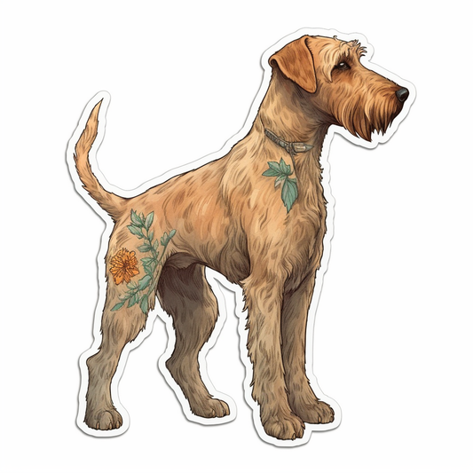 Irish Terrier Dog Vinyl Decal Sticker for Car, Laptop, Tumbler and more # 007626