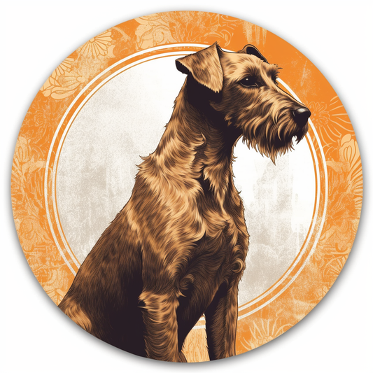 Irish Terrier Dog Vinyl Decal Sticker for Car, Laptop, Tumbler and more # 007602