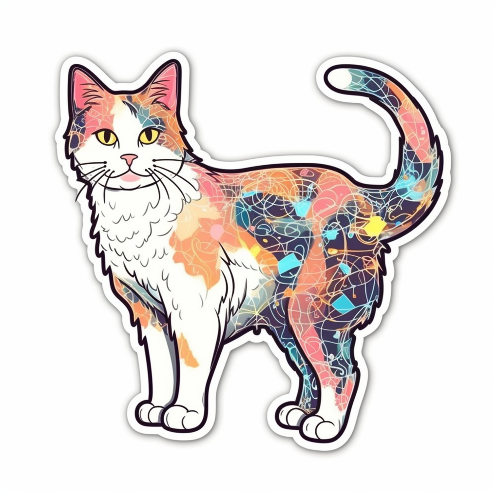 Japanese Bobtail Cat Vinyl Decal Sticker for Car, Laptop, Tumbler and more # 007577