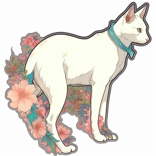Japanese Bobtail Cat Vinyl Decal Sticker for Car, Laptop, Tumbler and more # 007596