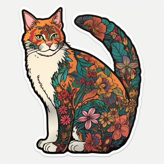 Japanese Bobtail Cat Vinyl Decal Sticker for Car, Laptop, Tumbler and more # 007583