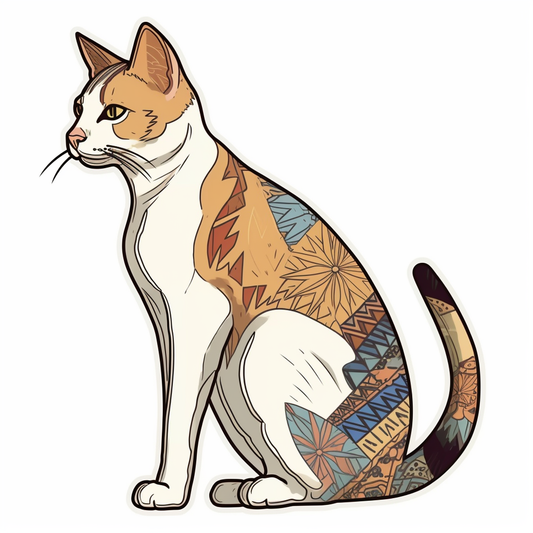 Japanese Bobtail Cat Vinyl Decal Sticker for Car, Laptop, Tumbler and more # 007574