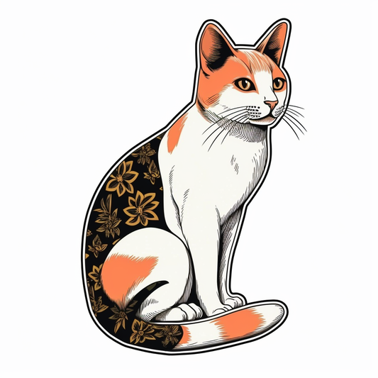 Japanese Bobtail Cat Vinyl Decal Sticker for Car, Laptop, Tumbler and more # 007571