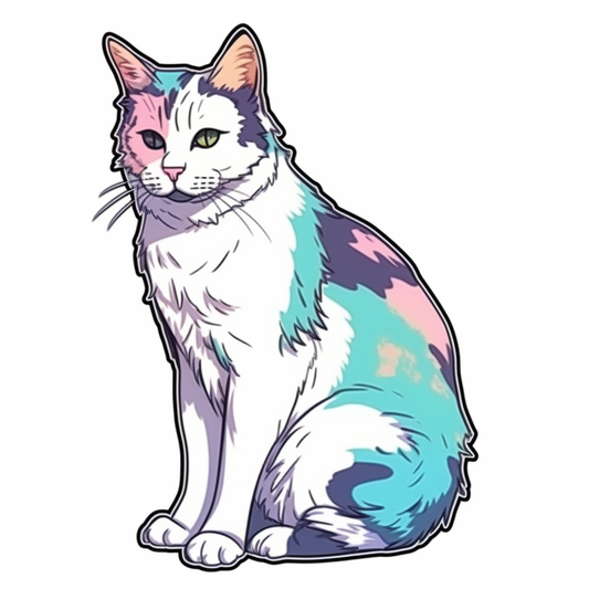 Japanese Bobtail Cat Vinyl Decal Sticker for Car, Laptop, Tumbler and more # 007625