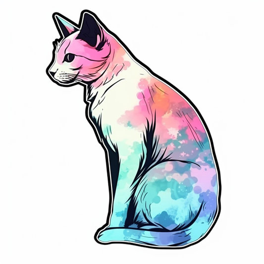 Japanese Bobtail Cat Vinyl Decal Sticker for Car, Laptop, Tumbler and more # 007606