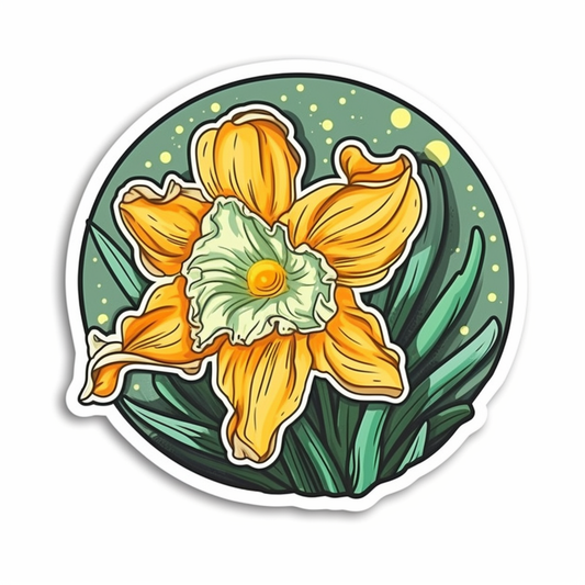 Jonquil Flower Vinyl Decal Sticker for Car, Laptop, Tumbler and more # 006298