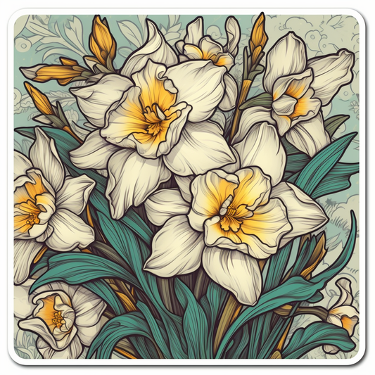 Jonquil Flower Vinyl Decal Sticker for Car, Laptop, Tumbler and more # 006284