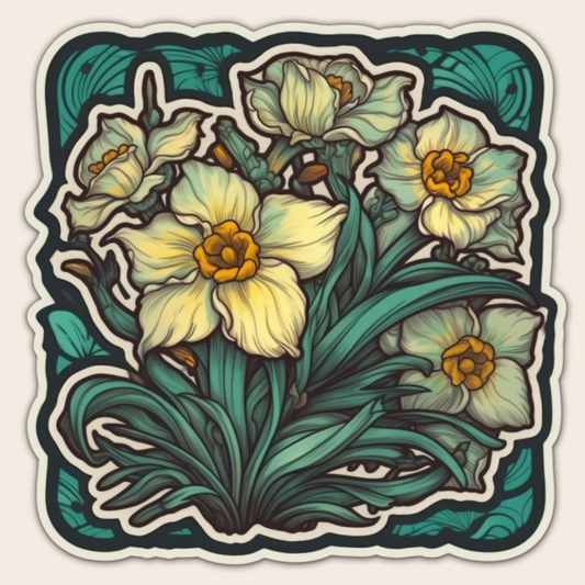 Jonquil Flower Vinyl Decal Sticker for Car, Laptop, Tumbler and more # 006278
