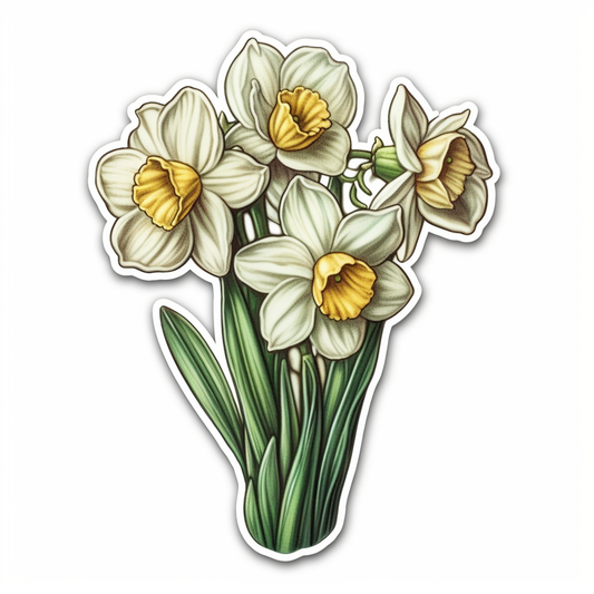 Jonquil Flower Vinyl Decal Sticker for Car, Laptop, Tumbler and more # 006319