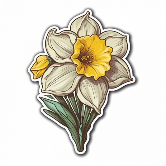 Jonquil Flower Vinyl Decal Sticker for Car, Laptop, Tumbler and more # 006294