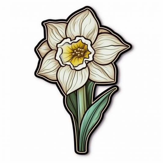 Jonquil Flower Vinyl Decal Sticker for Car, Laptop, Tumbler and more # 006285