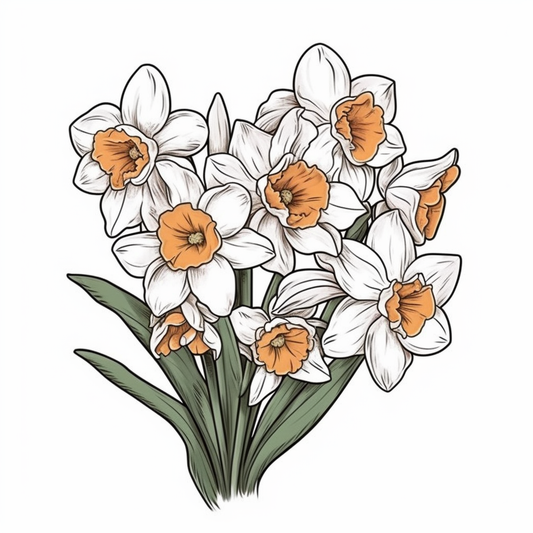 Jonquil Flower Vinyl Decal Sticker for Car, Laptop, Tumbler and more # 006295