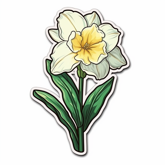 Jonquil Flower Vinyl Decal Sticker for Car, Laptop, Tumbler and more # 006291