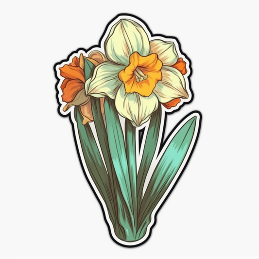 Jonquil Flower Vinyl Decal Sticker for Car, Laptop, Tumbler and more # 006293