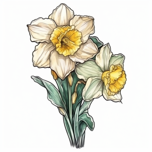 Jonquil Flower Vinyl Decal Sticker for Car, Laptop, Tumbler and more # 006268