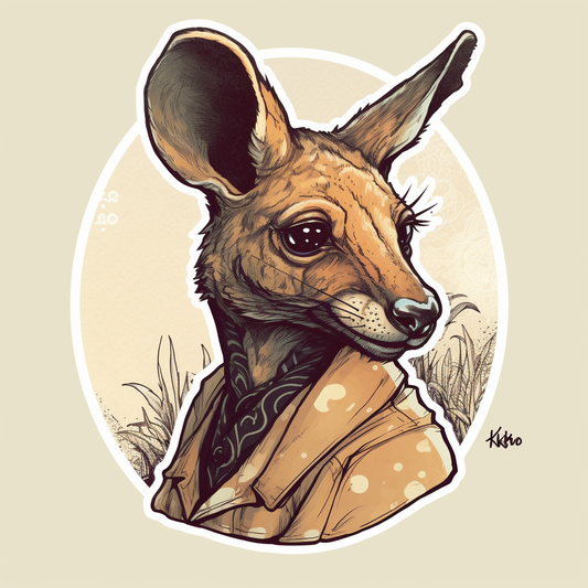Kangaroo Vinyl Decal Sticker for Car, Laptop, Tumbler and more # 001723