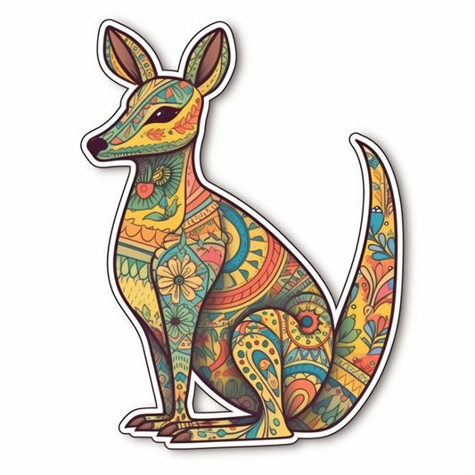 Kangaroo Vinyl Decal Sticker for Car, Laptop, Tumbler and more # 001695