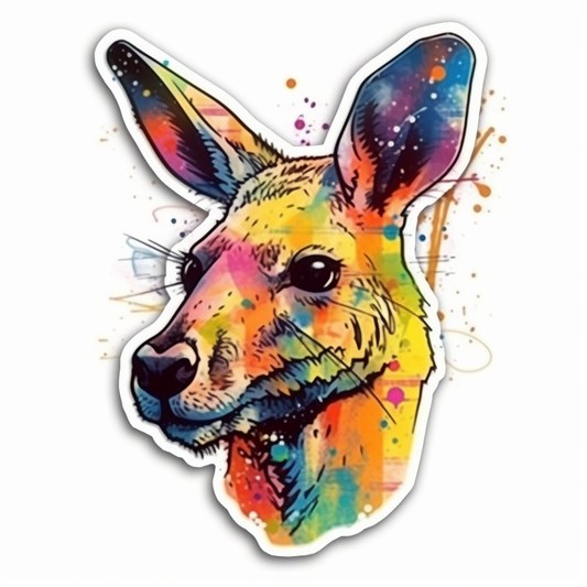 Kangaroo Vinyl Decal Sticker for Car, Laptop, Tumbler and more # 001690