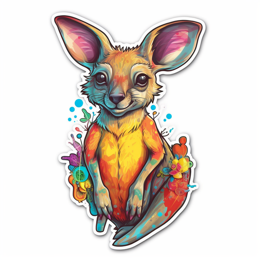 Kangaroo Vinyl Decal Sticker for Car, Laptop, Tumbler and more # 001696