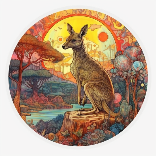 Kangaroo Vinyl Decal Sticker for Car, Laptop, Tumbler and more # 001711