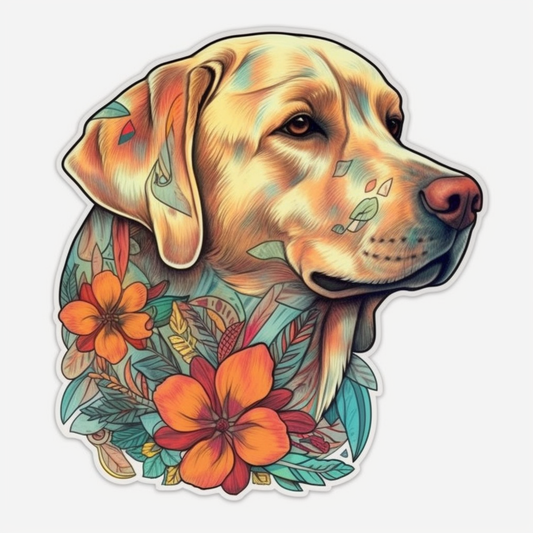 Labrador Retriever Dog Vinyl Decal Sticker for Car, Laptop, Tumbler and more # 004015
