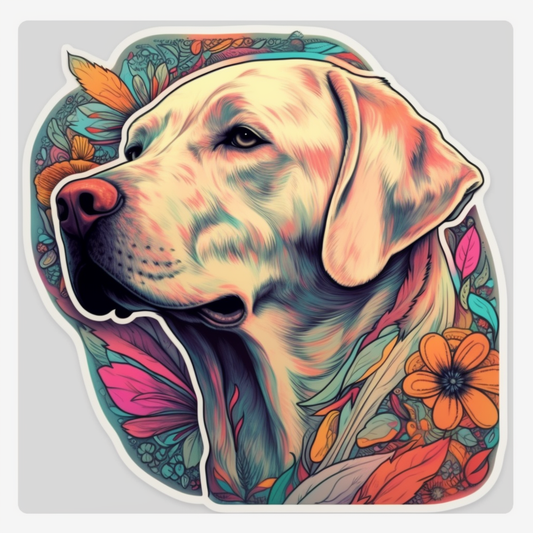 Labrador Retriever Dog Vinyl Decal Sticker for Car, Laptop, Tumbler and more # 004018
